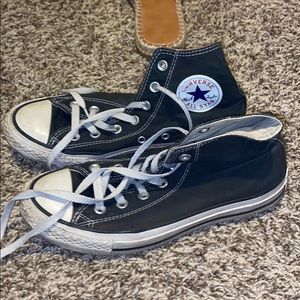 Black high top converse